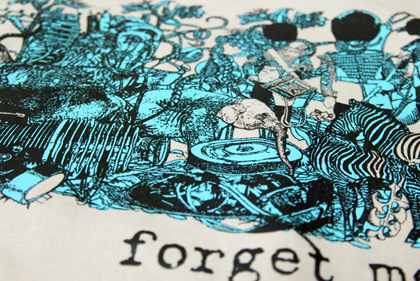 クロ×エメラルドグリーン２色プリント